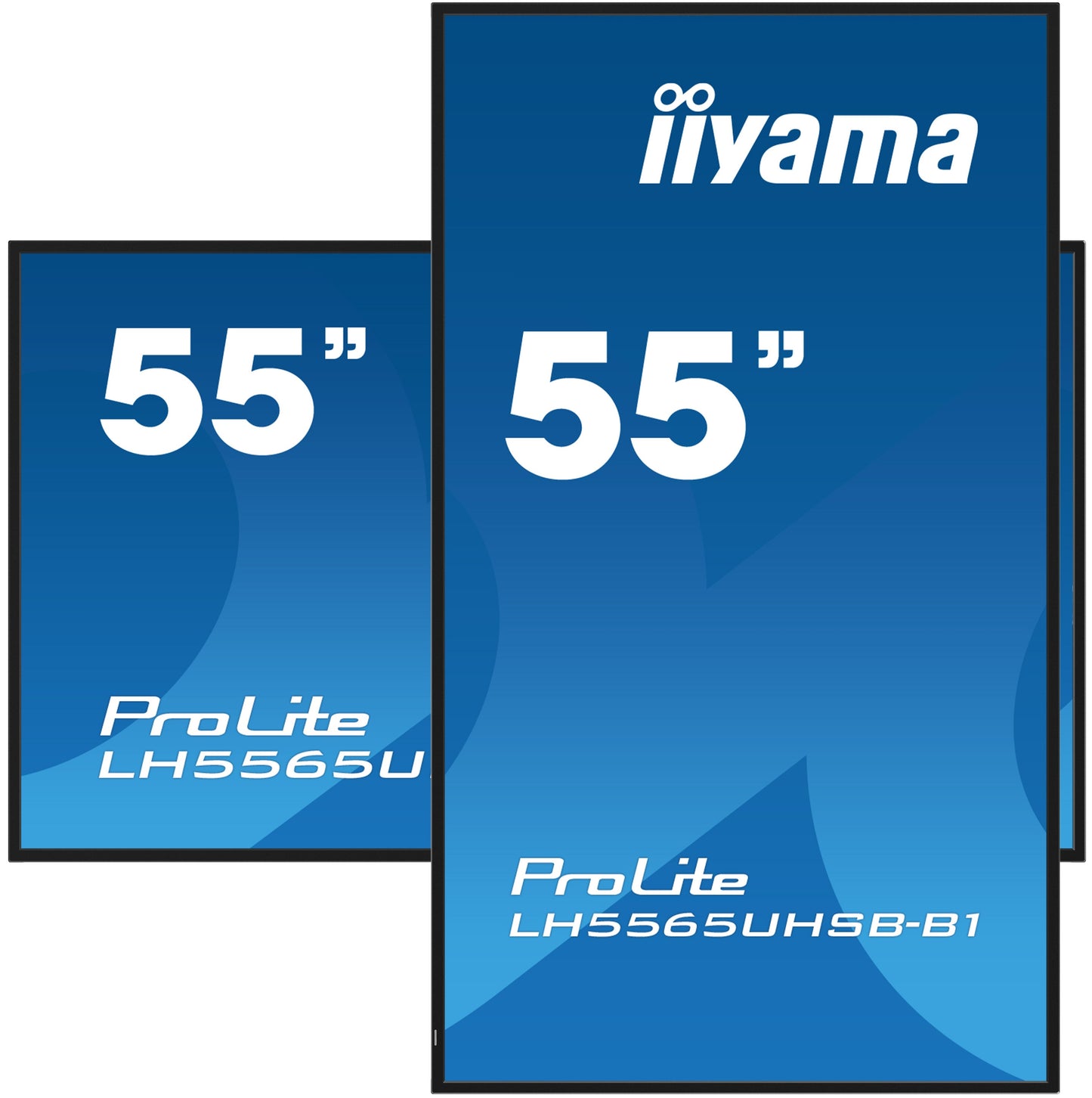 Dark Cyan iiyama LH5565UHSB-B1 Signage Display Kiosk design 138.7 cm (54.6") LED Wi-Fi 800 cd/m² 4K Ultra HD Black Built-in processor Android 11 24/7