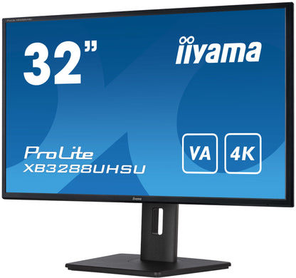 Dark Cyan iiyama ProLite XB3288UHSU-B5 32" 3840 x 2160 pixels 4K Ultra HD VA Display