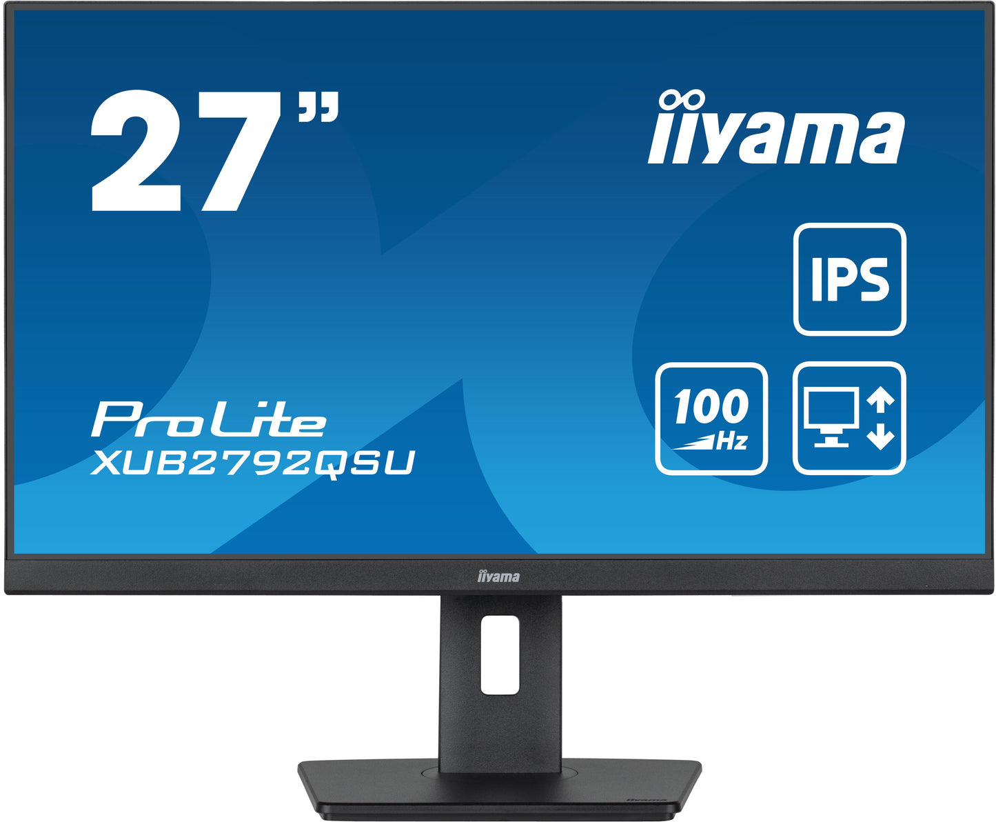 Dark Cyan iiyama ProLite computer monitor 68.6 cm (27") 2560 x 1440 pixels Full HD LED Black