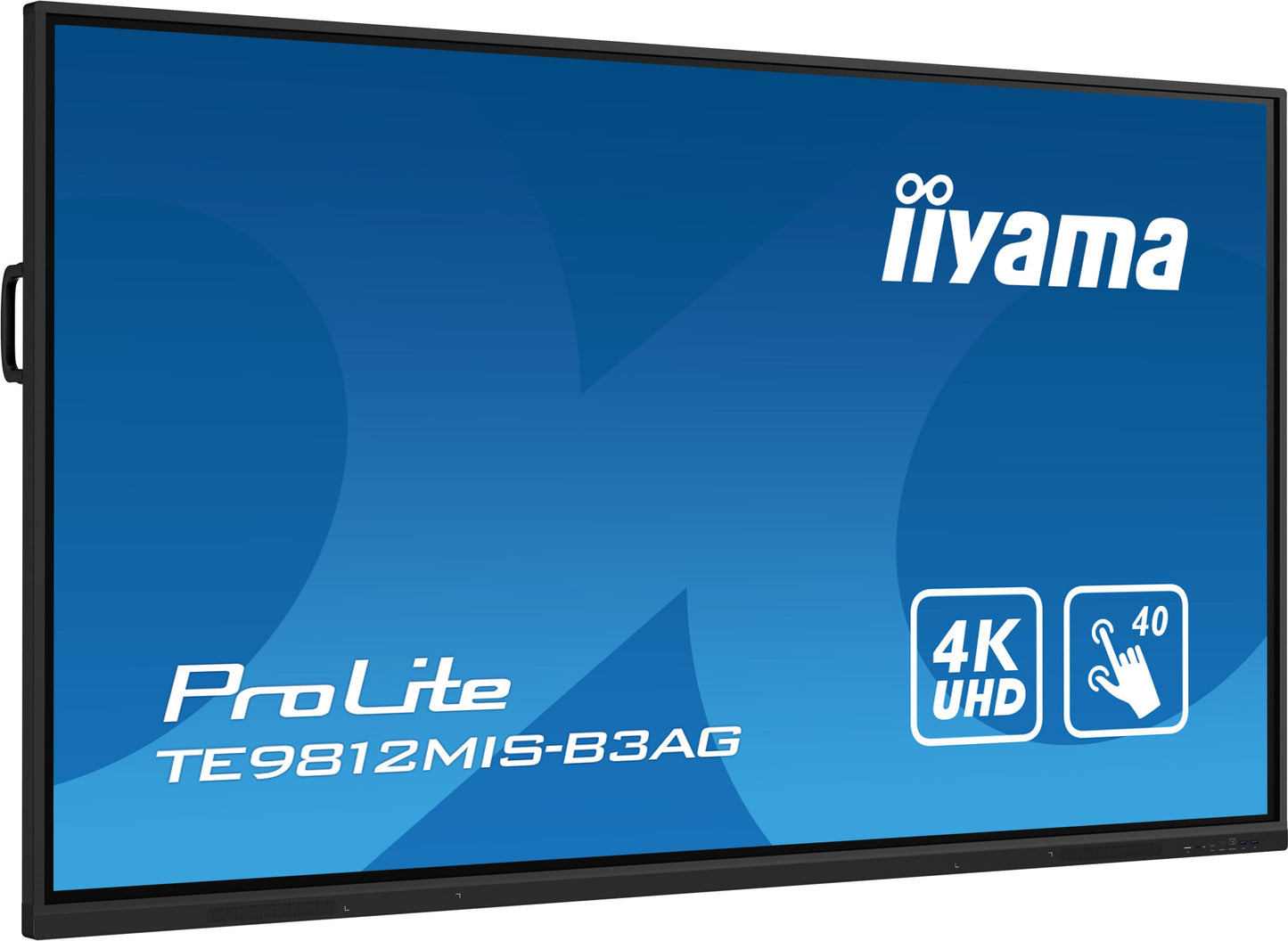 Dark Cyan iiyama TE9812MIS-B3AG Signage Display Kiosk design 2.49 m (98") LCD Wi-Fi 400 cd/m² 4K Ultra HD Black Touchscreen Built-in processor Android 11 24/7