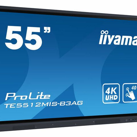 Dark Cyan iiyama TE5512MIS-B3AG 55" Interactive 4K UHD Touchscreen with Android 11 and PureIR Touch