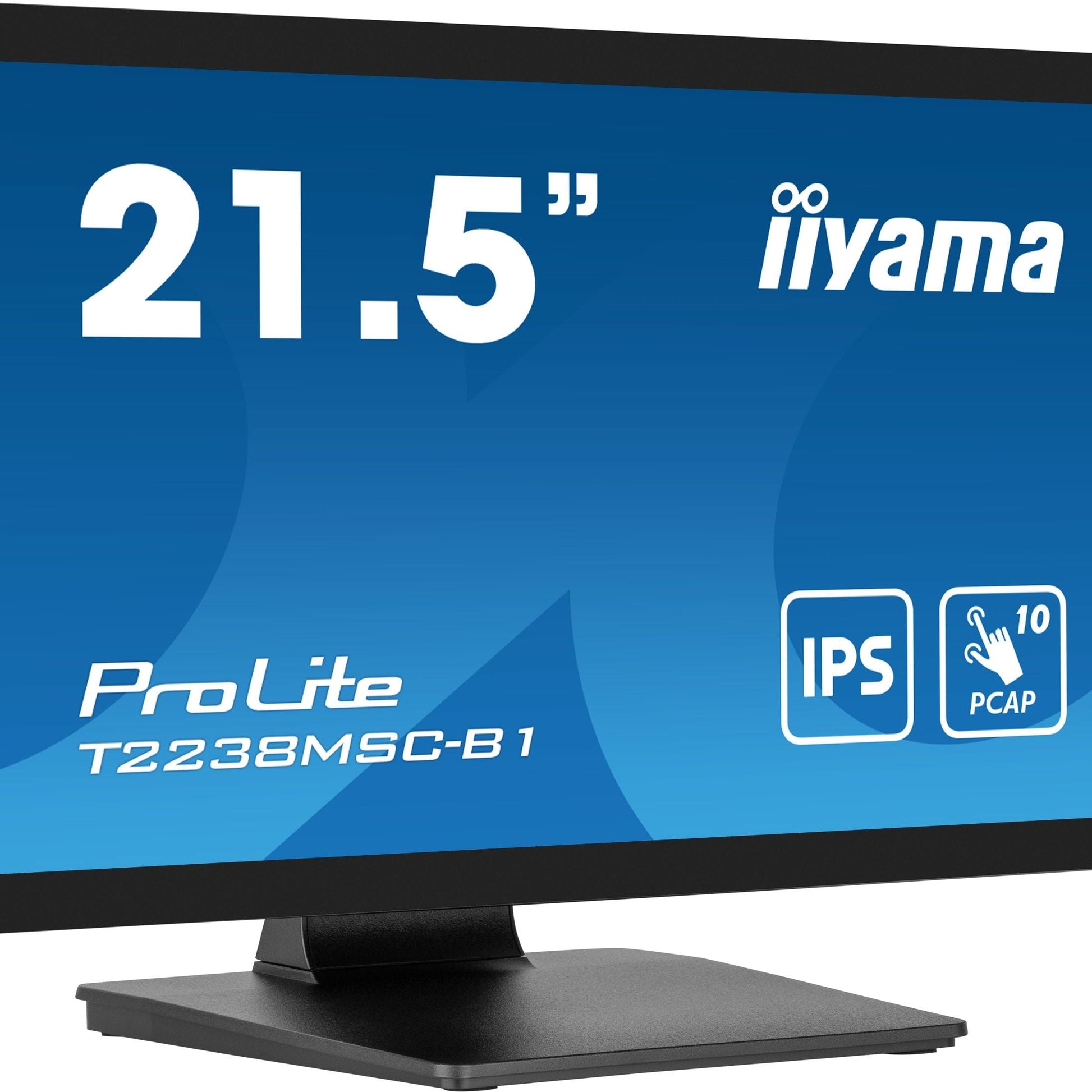 Dark Cyan iiyama ProLite T2238MSC-B1 computer monitor 54.6 cm (21.5") 1920 x 1080 pixels Full HD LED Touchscreen Black