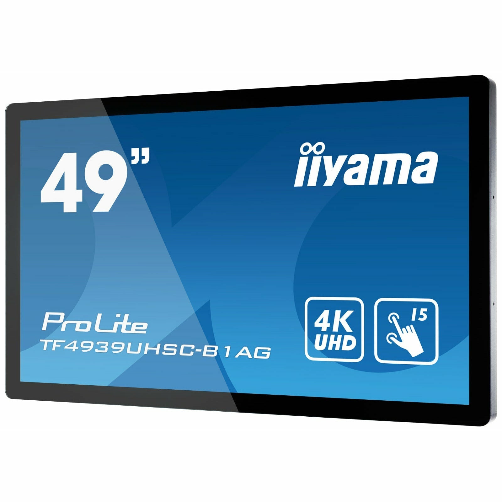 Steel Blue iiyama ProLite TF4939UHSC-B1AG 49" Open Frame IPS 15pt PCAP IPS 4K Touch Screen with Anti Glare