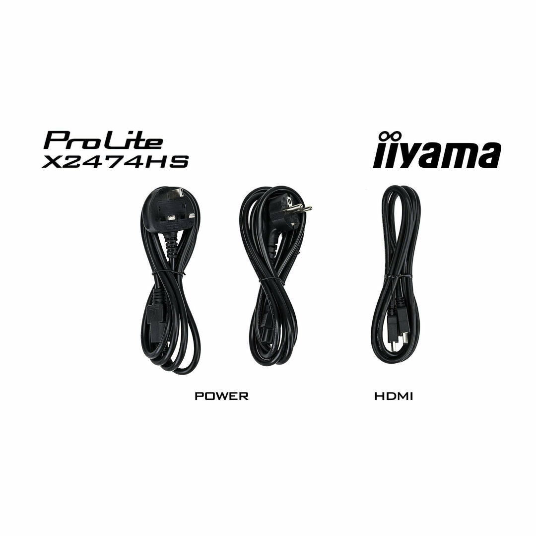 Black iiyama ProLite X2474HS-B2 24" LCD Display