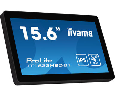 Dark Cyan iiyama ProLite TF1633MSC-B1 15.6" PCAP Full HD Touch Screen Display