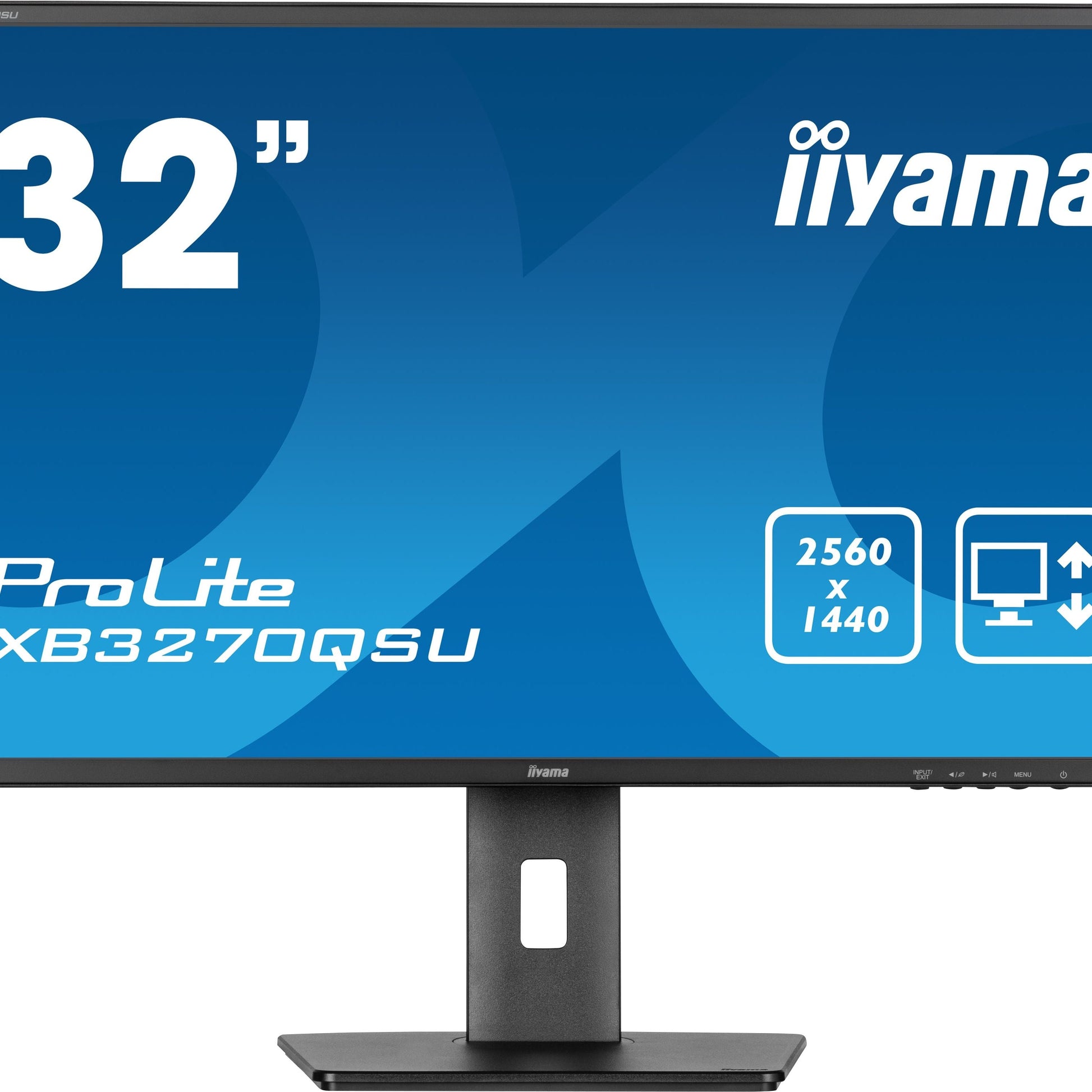 Dark Cyan iiyama ProLite XB3270QSU-B1 computer monitor 81.3 cm (32") 2560 x 1440 pixels Wide Quad HD LED Black