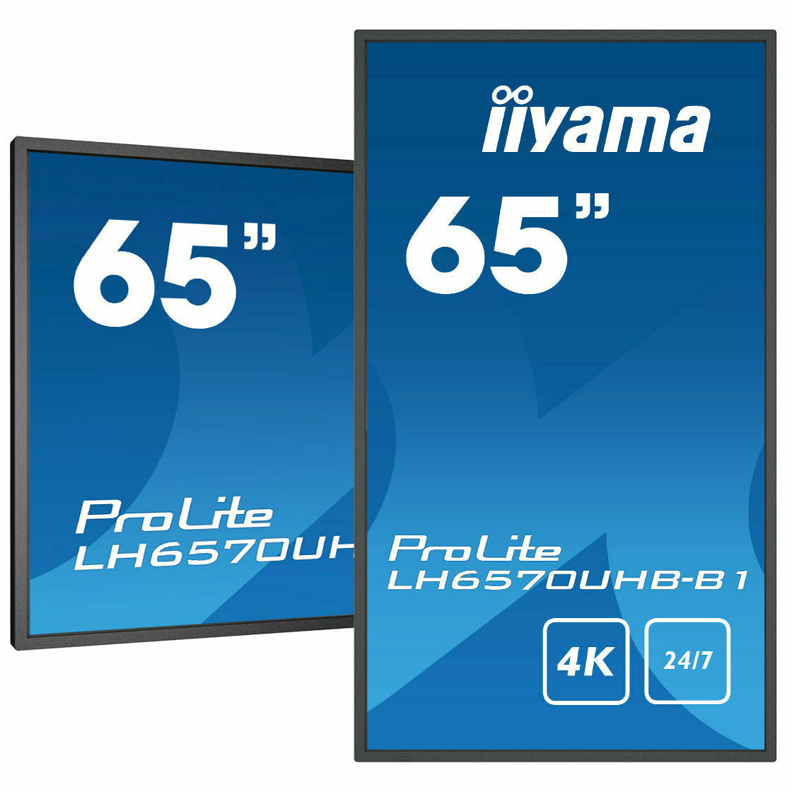 Dark Cyan iiyama ProLite LH6570UHB-B1 65" Large Format Display with 24/7, 4K UHD, Android 9.0 and 700cd/m² High Brightness