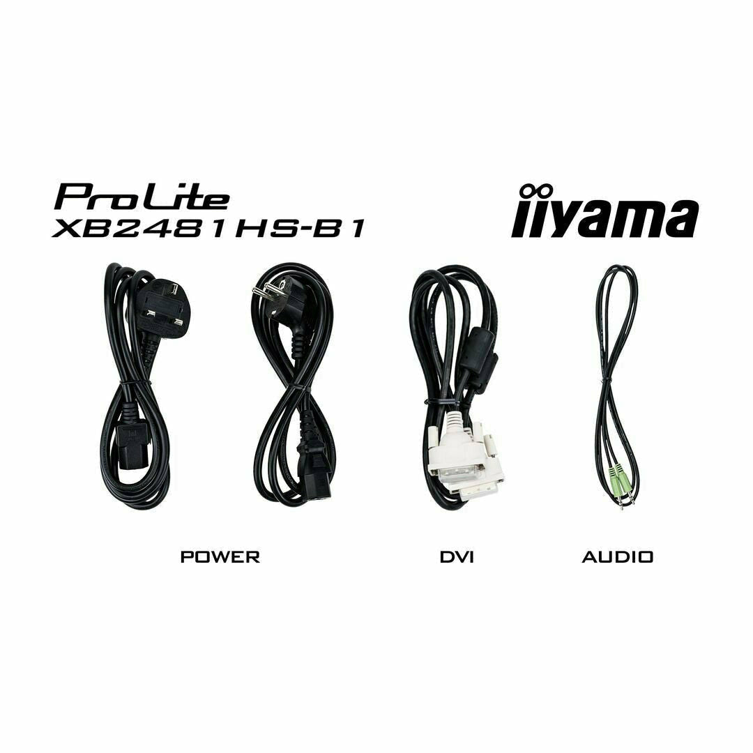 Black iiyama ProLite X2481HS-B1 24" LED Display