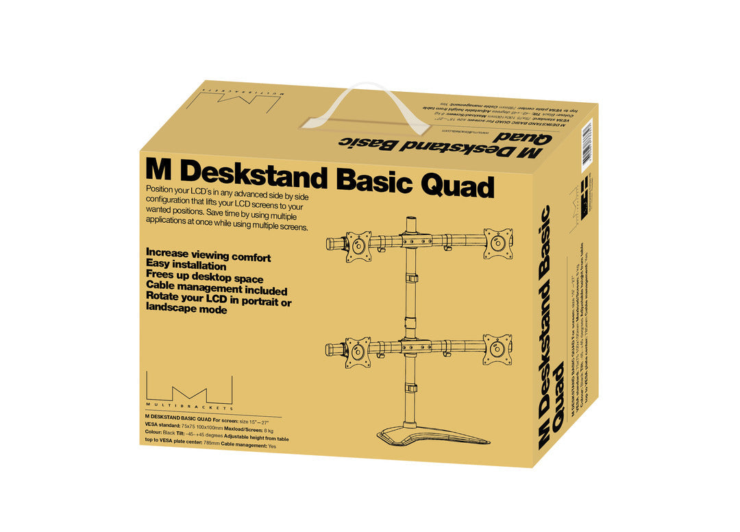 Dark Khaki Multibrackets M Deskstand Basic Quad