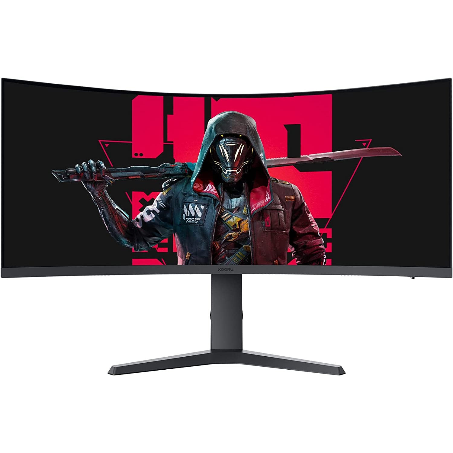 Maroon Koorui 34E6UC 34" Curved Screen WQHD 3840 x 1440 165Hz Gaming Monitor