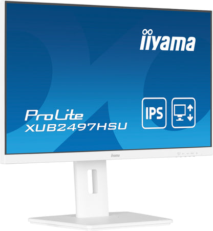 Dark Cyan iiyama ProLite XUB2497HSU-W2 computer monitor 60.5 cm (23.8") 1920 x 1080 pixels Full HD LED White