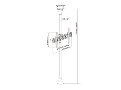 Light Gray Multibrackets M Floor to Ceiling Mount Pro MBFC1U