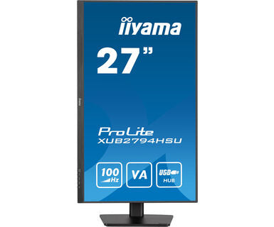 Dark Cyan iiyama ProLite XUB2794HSU-B6 27" Full HD VA panel with 100Hz refresh rate and 150mm height adjustable stand