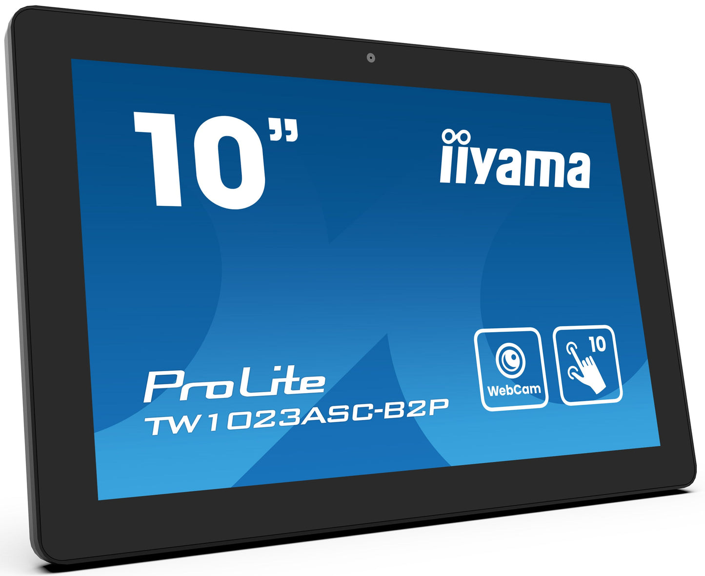 Dark Cyan iiyama ProLite TW1023ASC-B2P 10.1" Touch Panel PC with AndroidOS, PoE and Built-in Camera/Mic