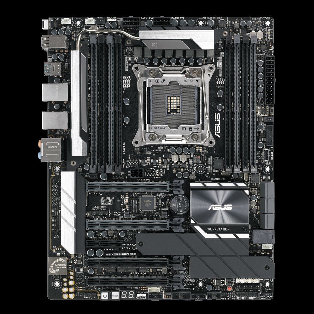 Black ASUS WS X299 PRO/SE Intel® X299 LGA 2066 (Socket R4) ATX Motherboard