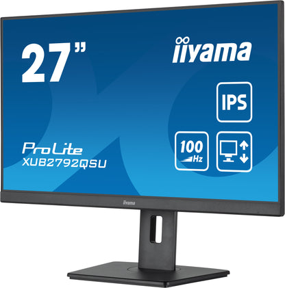 Dark Cyan iiyama ProLite computer monitor 68.6 cm (27") 2560 x 1440 pixels Full HD LED Black