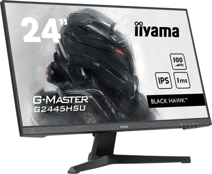 Light Gray iiyama G-MASTER G2445HSU-B1 24" Monitor with IPS Panel Technology and 1ms MPRT