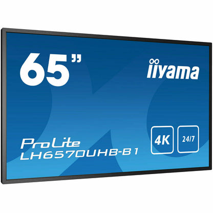 Dark Cyan iiyama ProLite LH6570UHB-B1 65" Large Format Display with 24/7, 4K UHD, Android 9.0 and 700cd/m² High Brightness