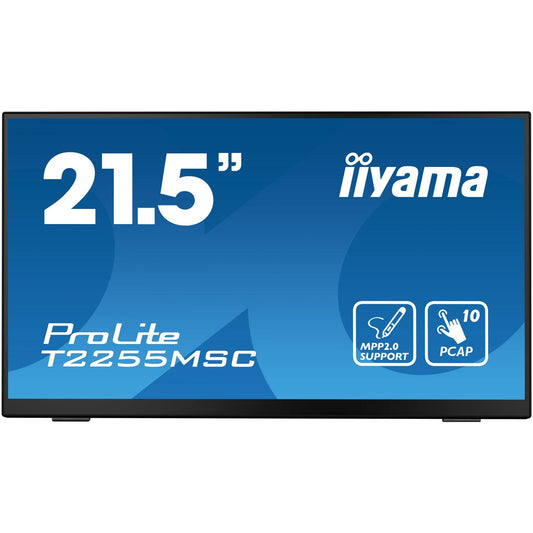 Dark Cyan iiyama ProLite T2255MSC-B1 22" PCAP Full HD Touchscreen with Kickstand and MPP2.0 Pen Support