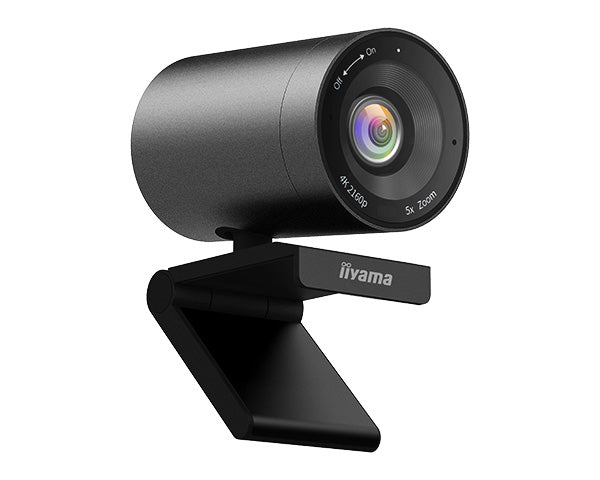 Dark Slate Gray iiyama UC-CAM10PRO-1 4K Webcam with Built in Microphone and 120 degree view with Auto Tracking