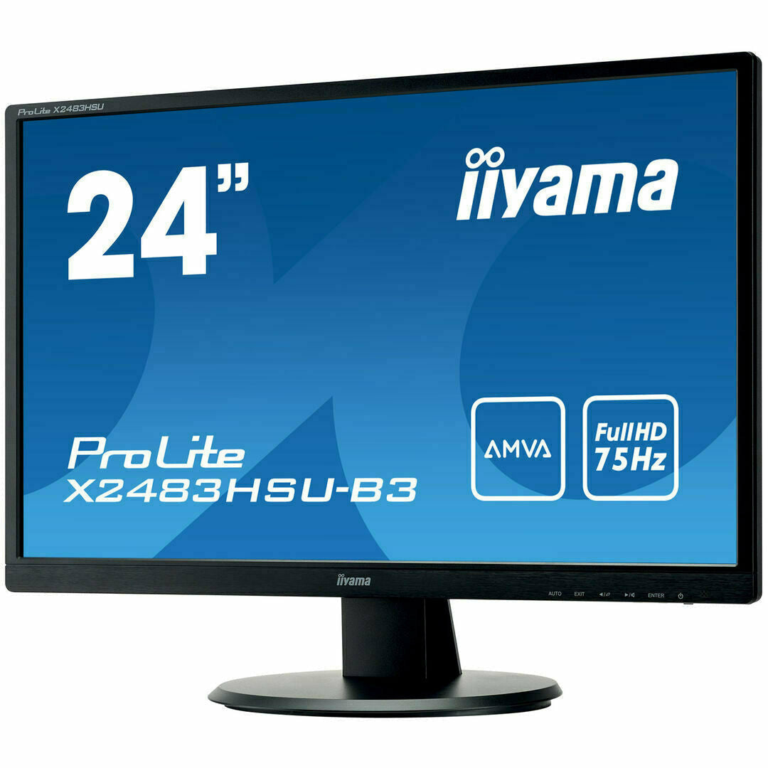 Dark Cyan iiyama ProLite X2483HSU-B3 24" LED Display (EOL)