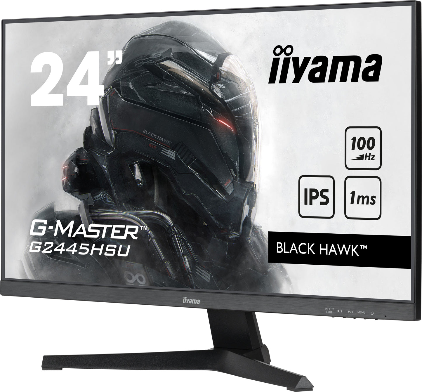 Light Gray iiyama G-MASTER G2445HSU-B1 24" Monitor with IPS Panel Technology and 1ms MPRT