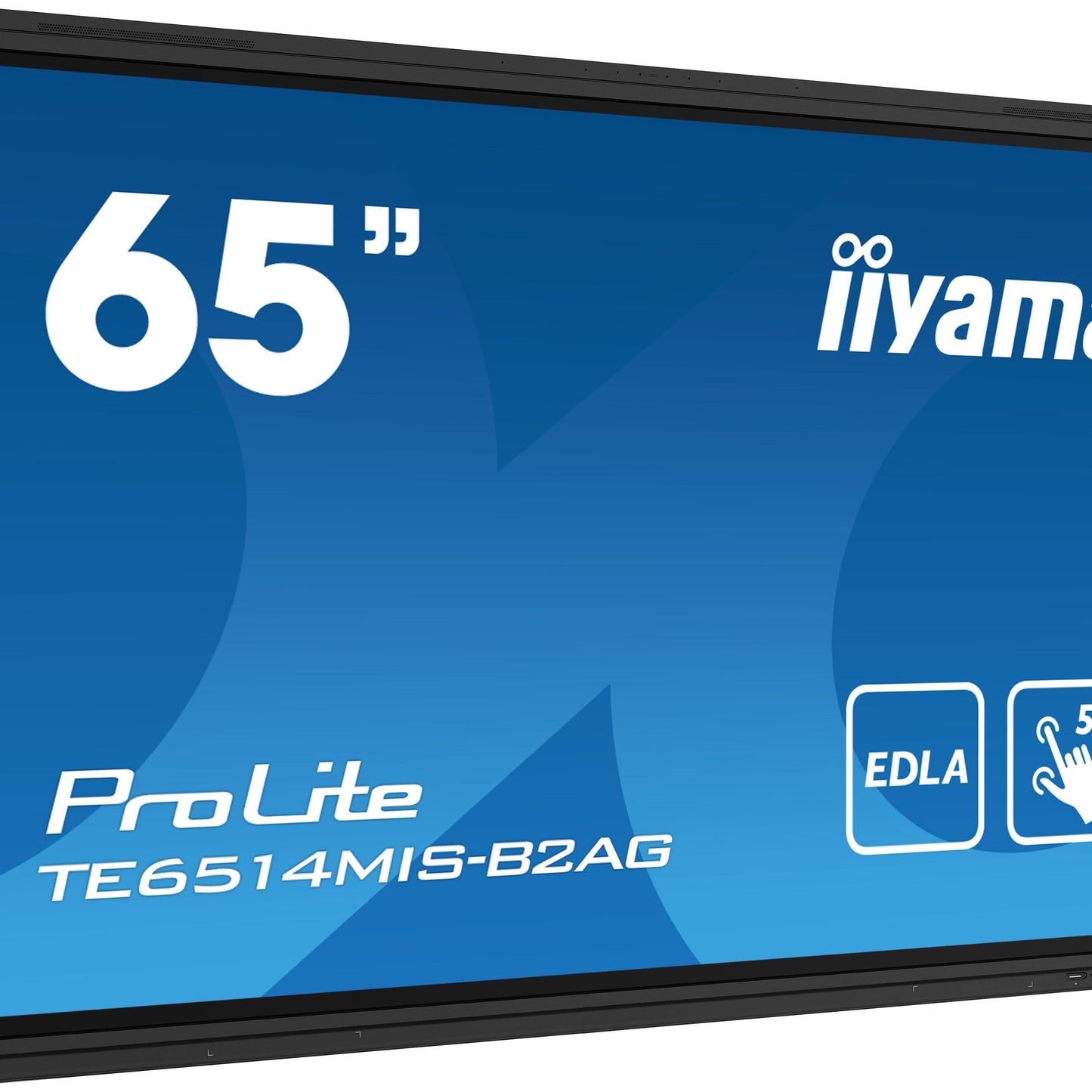 Dark Cyan iiyama PROLITE TE6514MIS-B2AG Digital signage flat panel 165.1 cm (65") LCD Wi-Fi 435 cd/m² 4K Ultra HD Black Touchscreen Built-in processor Android 24/7