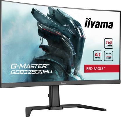 Dark Slate Gray iiyama G-MASTER Red Eagle GCB3280QSU-B1  32" 1500R 165Hz Curved Gaming Monitor