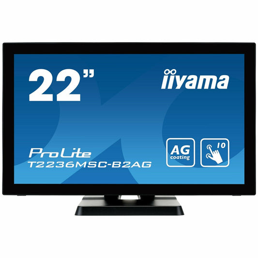 Dark Cyan iiyama ProLite T2236MSC-B2AG 22" 10 point Touch Screen with Edge-To-Edge Glass and Anti Glare Coating