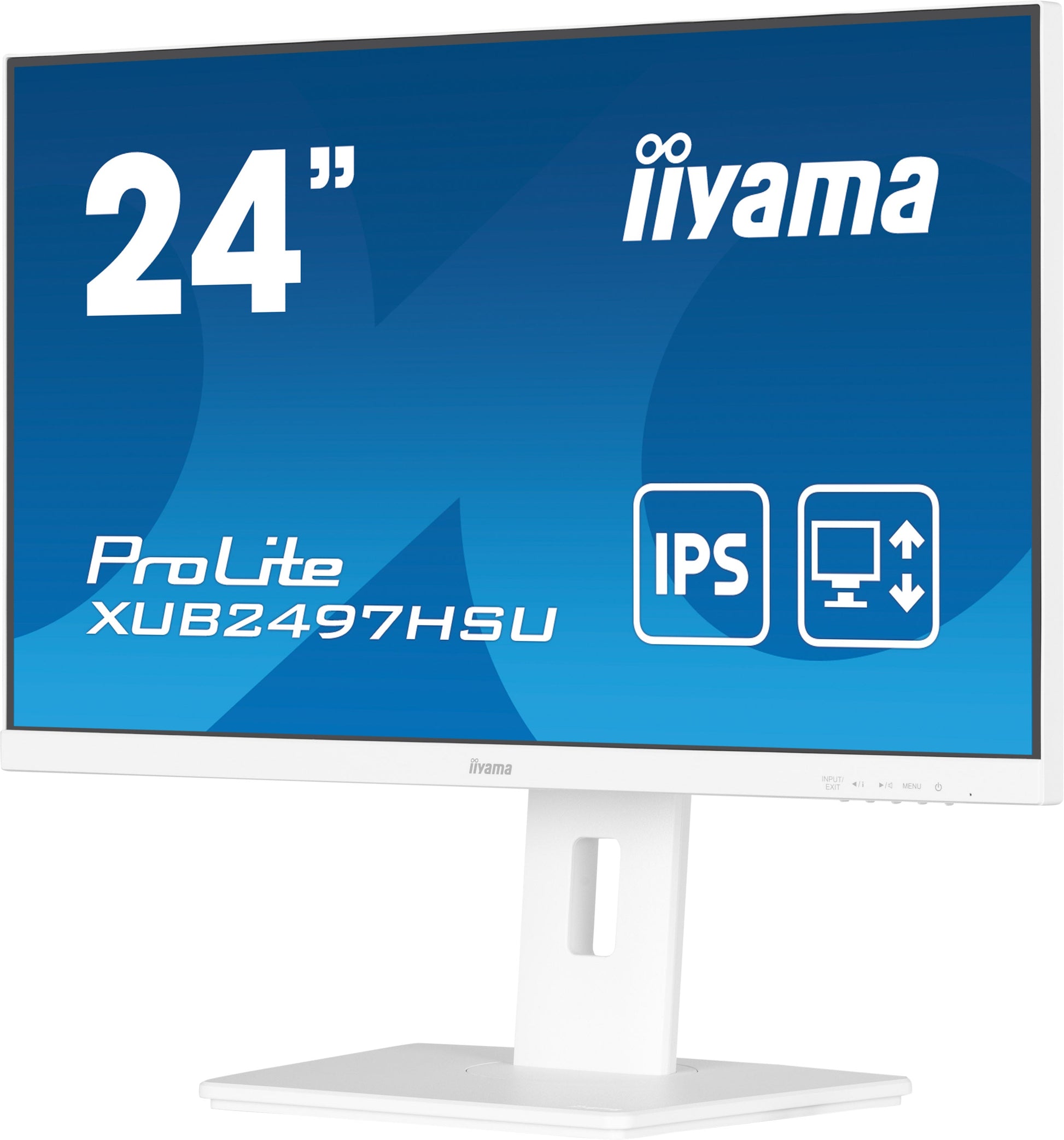 Dark Cyan iiyama ProLite XUB2497HSU-W2 computer monitor 60.5 cm (23.8") 1920 x 1080 pixels Full HD LED White