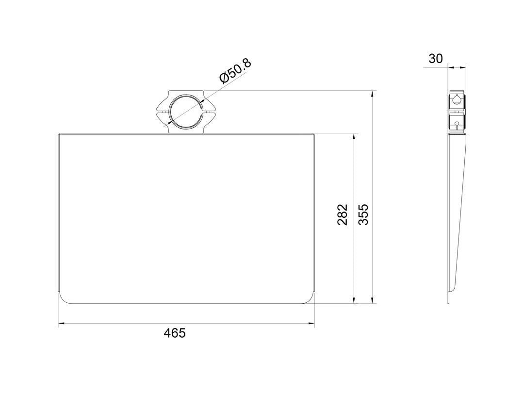 Light Gray Multibrackets M Pro Series - AV Shelf