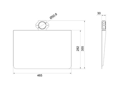 Light Gray Multibrackets M Pro Series - AV Shelf