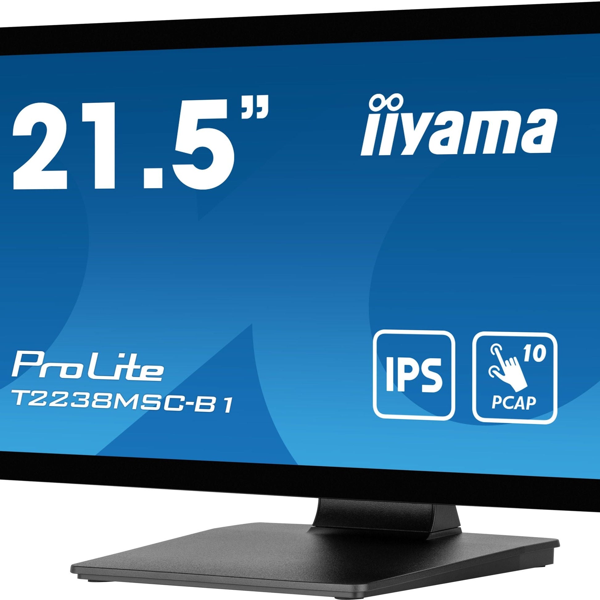 Dark Cyan iiyama ProLite T2238MSC-B1 computer monitor 54.6 cm (21.5") 1920 x 1080 pixels Full HD LED Touchscreen Black