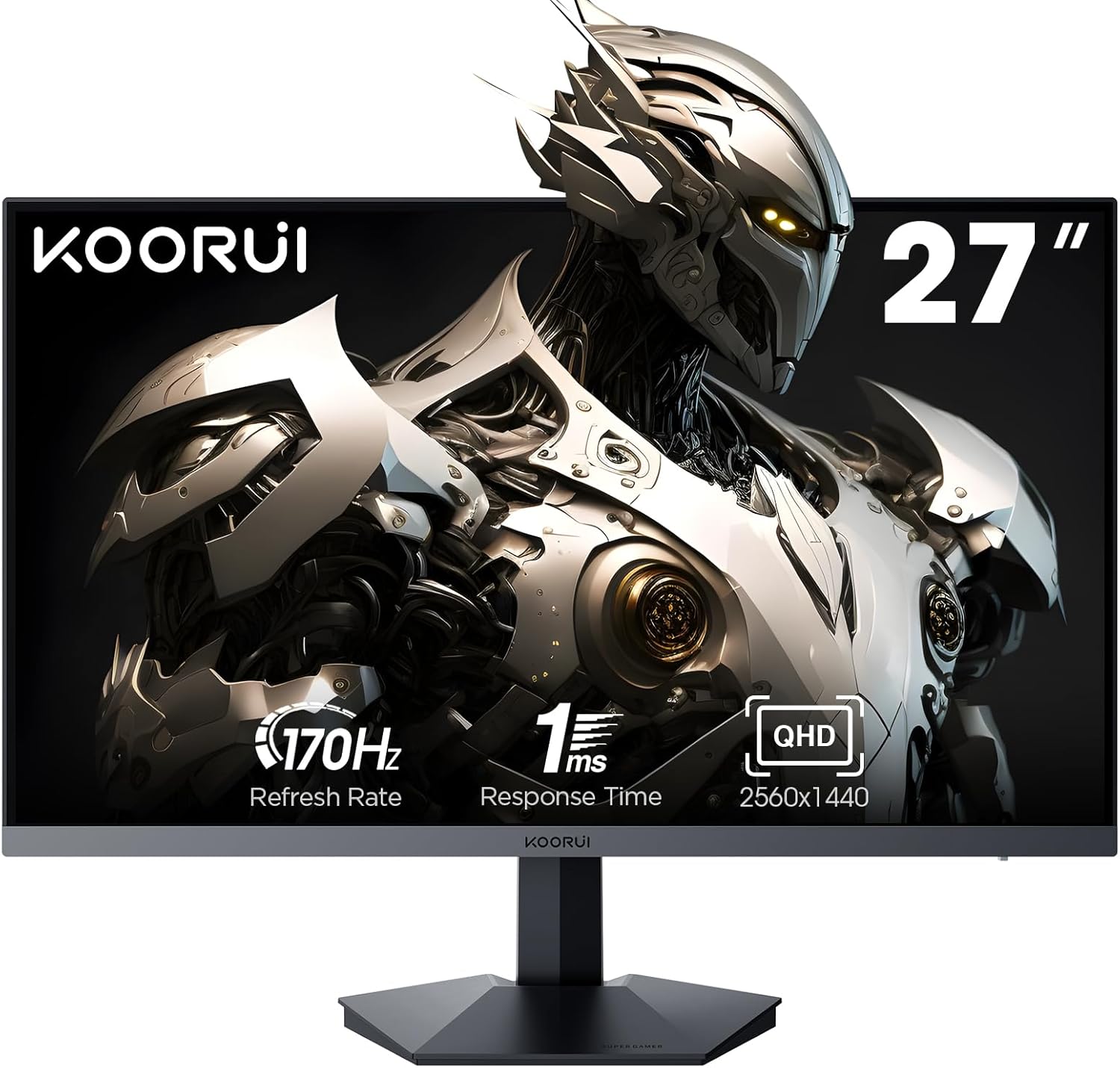 Light Gray Koorui GN07 27" IPS 170Hz 1m Gaming Monitor