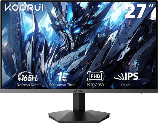 Dark Slate Gray Koorui GN06 27" 165Hz/144Hz 1ms Full HF 1920 x 1080 IPS Gaming Display