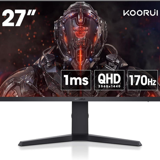 Black Koorui 27E3Q 27" QHD 170Hz IPS 1ms HDR Gaming Monitor