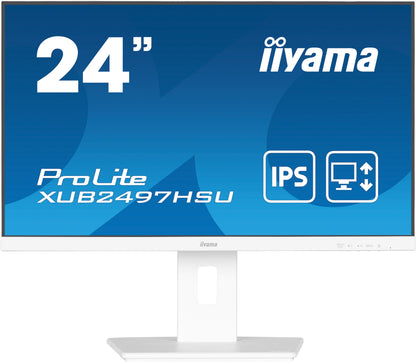 Dark Cyan iiyama ProLite XUB2497HSU-W2 computer monitor 60.5 cm (23.8") 1920 x 1080 pixels Full HD LED White