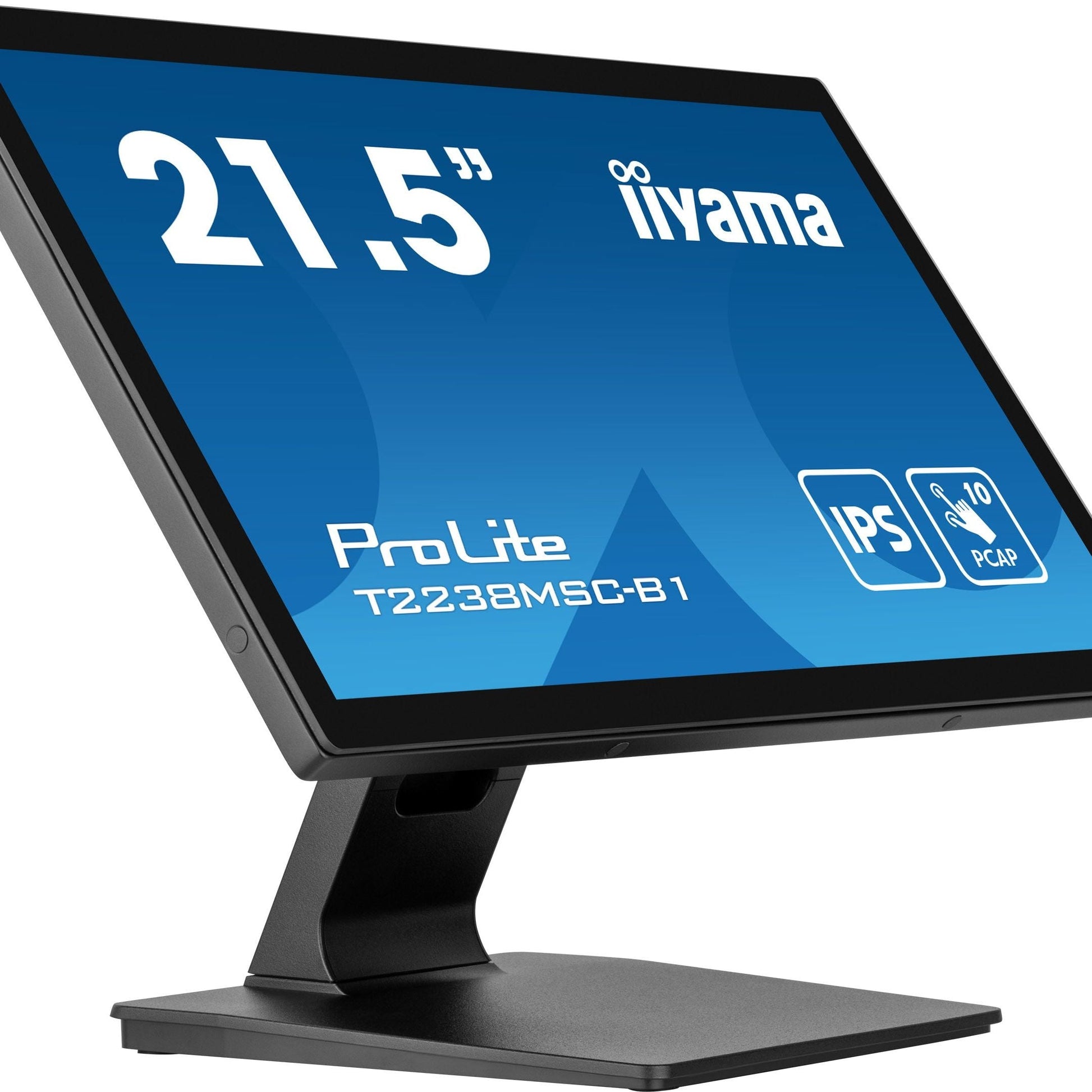 Dark Slate Blue iiyama ProLite T2238MSC-B1 computer monitor 54.6 cm (21.5") 1920 x 1080 pixels Full HD LED Touchscreen Black