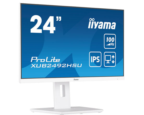 Dark Cyan iiyama ProLite XUB2492HSU-W6 24" IPS 100Hz Full HD Display with HAS in White