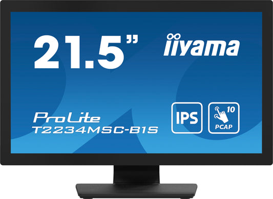 Dark Cyan iiyama ProLite T2234MSC-B1S 22" Full HD 10pt PCAP IPS Touchscreen with Anti Fingerprint Coating