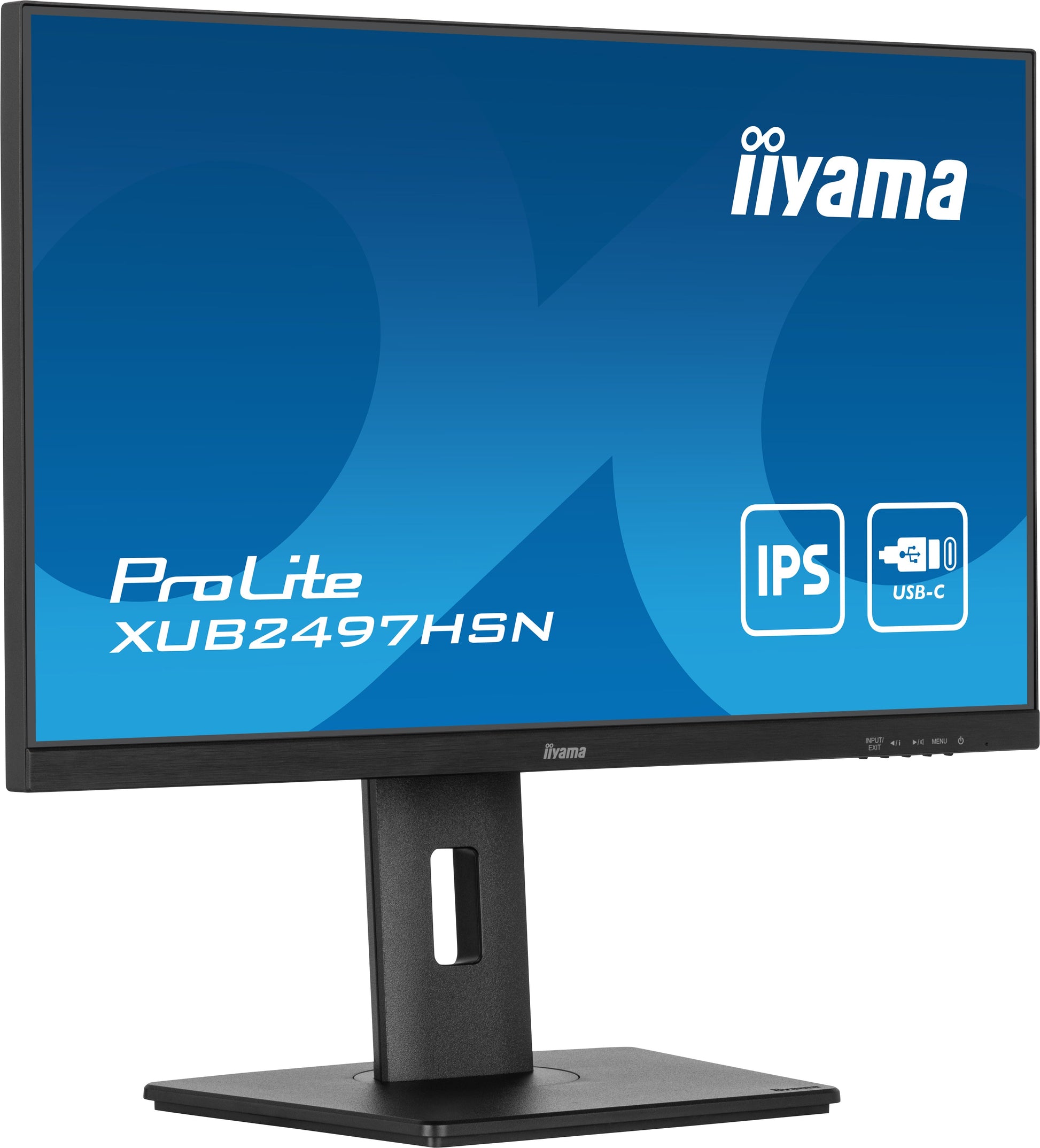 Dark Cyan iiyama ProLite XUB2497HSN-B2 24" Full HD LED Desktop Monitor with USB-C Hub & RJ45 Port