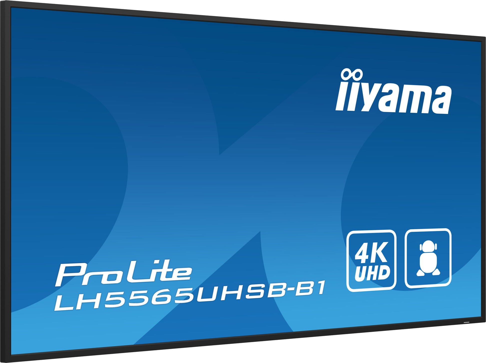 Dark Cyan iiyama LH5565UHSB-B1 Signage Display Kiosk design 138.7 cm (54.6") LED Wi-Fi 800 cd/m² 4K Ultra HD Black Built-in processor Android 11 24/7