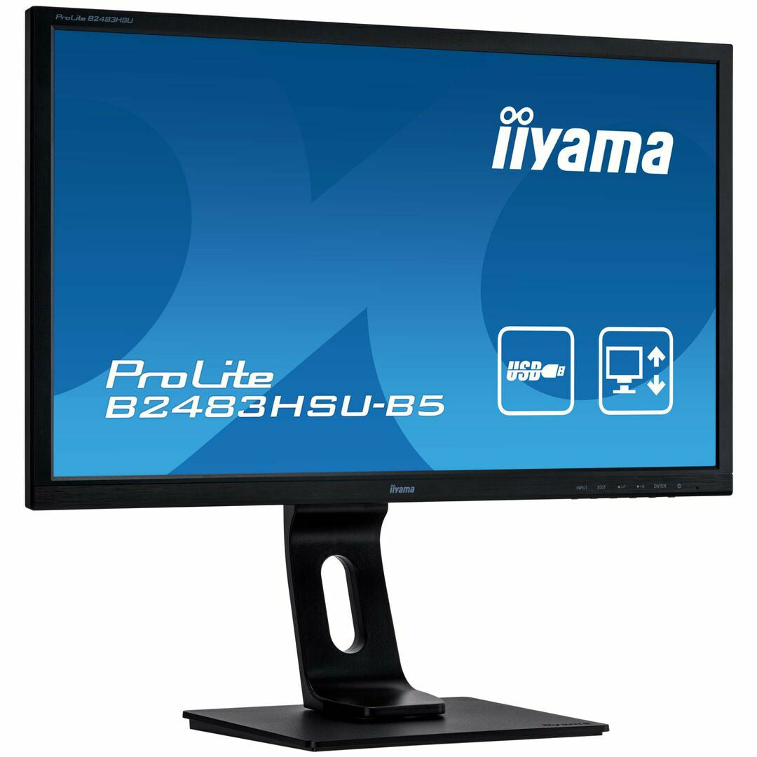 Dark Cyan iiyama ProLite B2483HSU-B5 24" LED Display