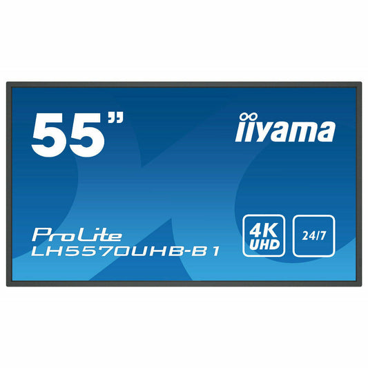 Dark Cyan iiyama ProLite LH5570UHB-B1 55" Large Format Display with 24/7, 4K UHD, Android 9.0 and 700cd/m² High Brightness