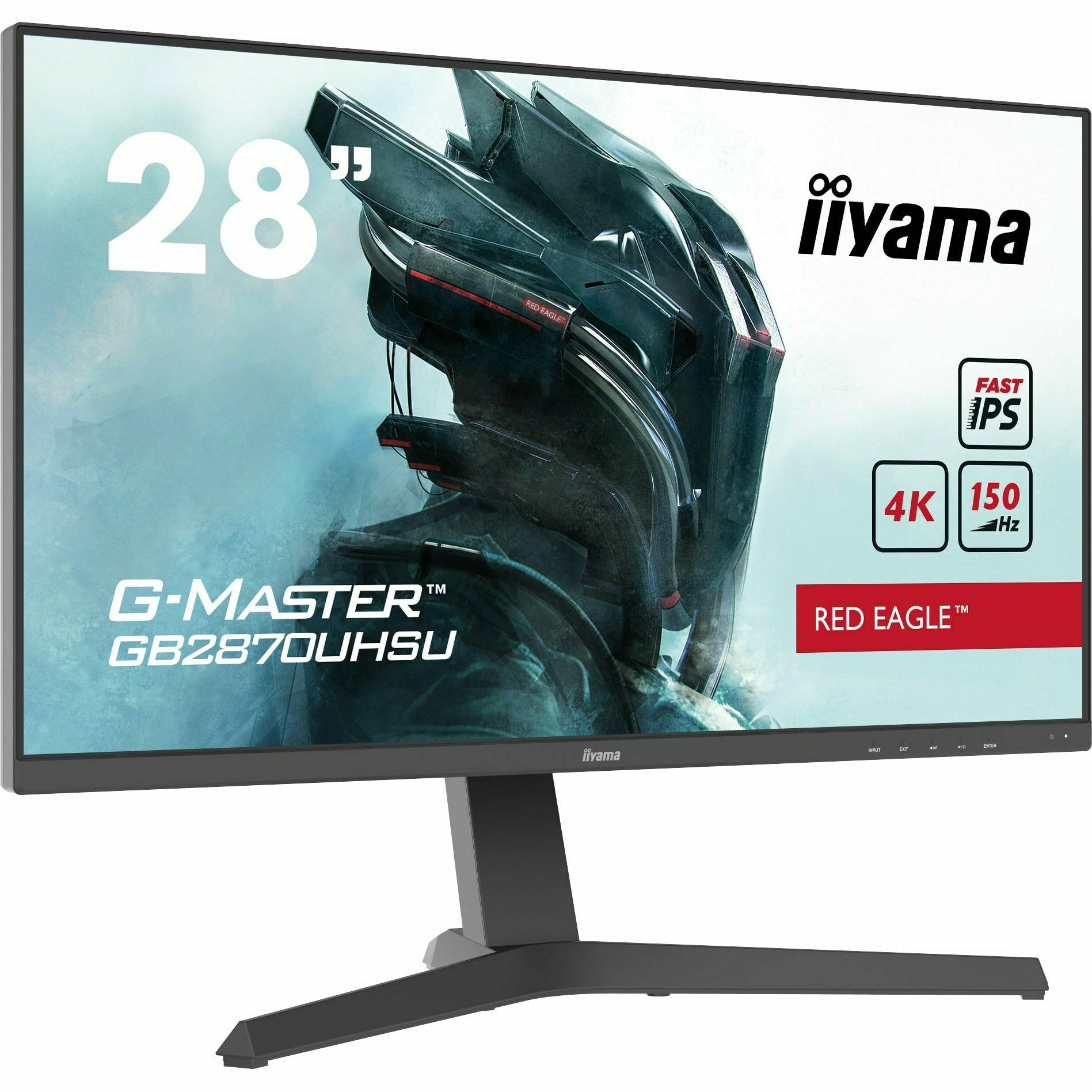 Dark Slate Gray iiyama G-Master GB2870UHSU-B1 Red Eagle 28" Fast (FLC) IPS, 150Hz, 1ms, 4K UHD 3840x2160 Gaming Display with Height Adjustable Stand