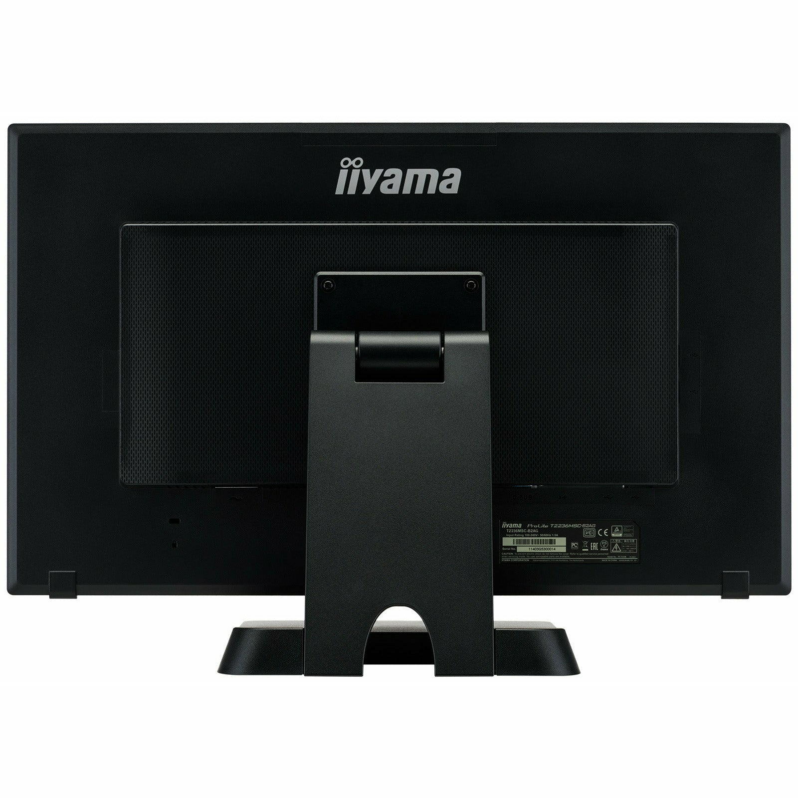 Black iiyama ProLite T2236MSC-B2AG 22" 10 point Touch Screen with Edge-To-Edge Glass and Anti Glare Coating