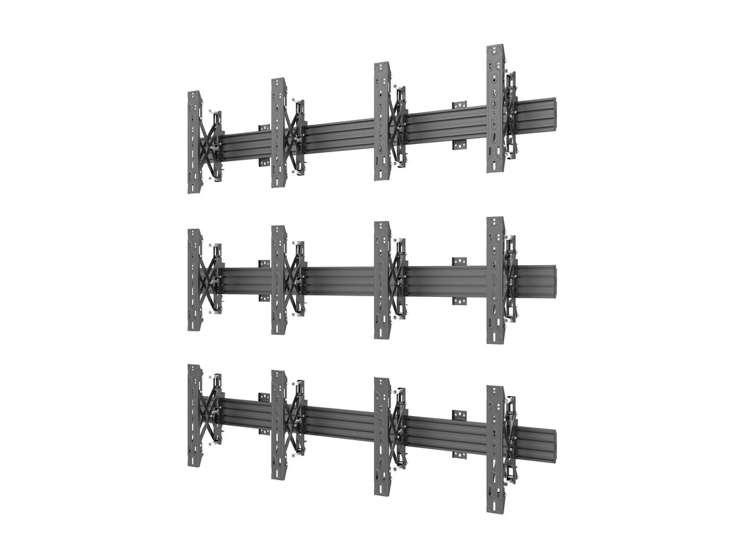 Dim Gray Multibrackets M Wallmount Pro MBW2Ux3 Push In Pop Out Black