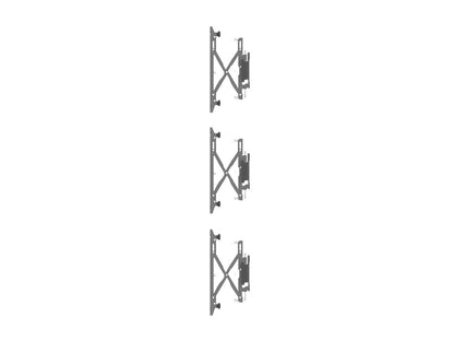 Dim Gray Multibrackets M Wallmount Pro MBW2Ux3 Push In Pop Out Black