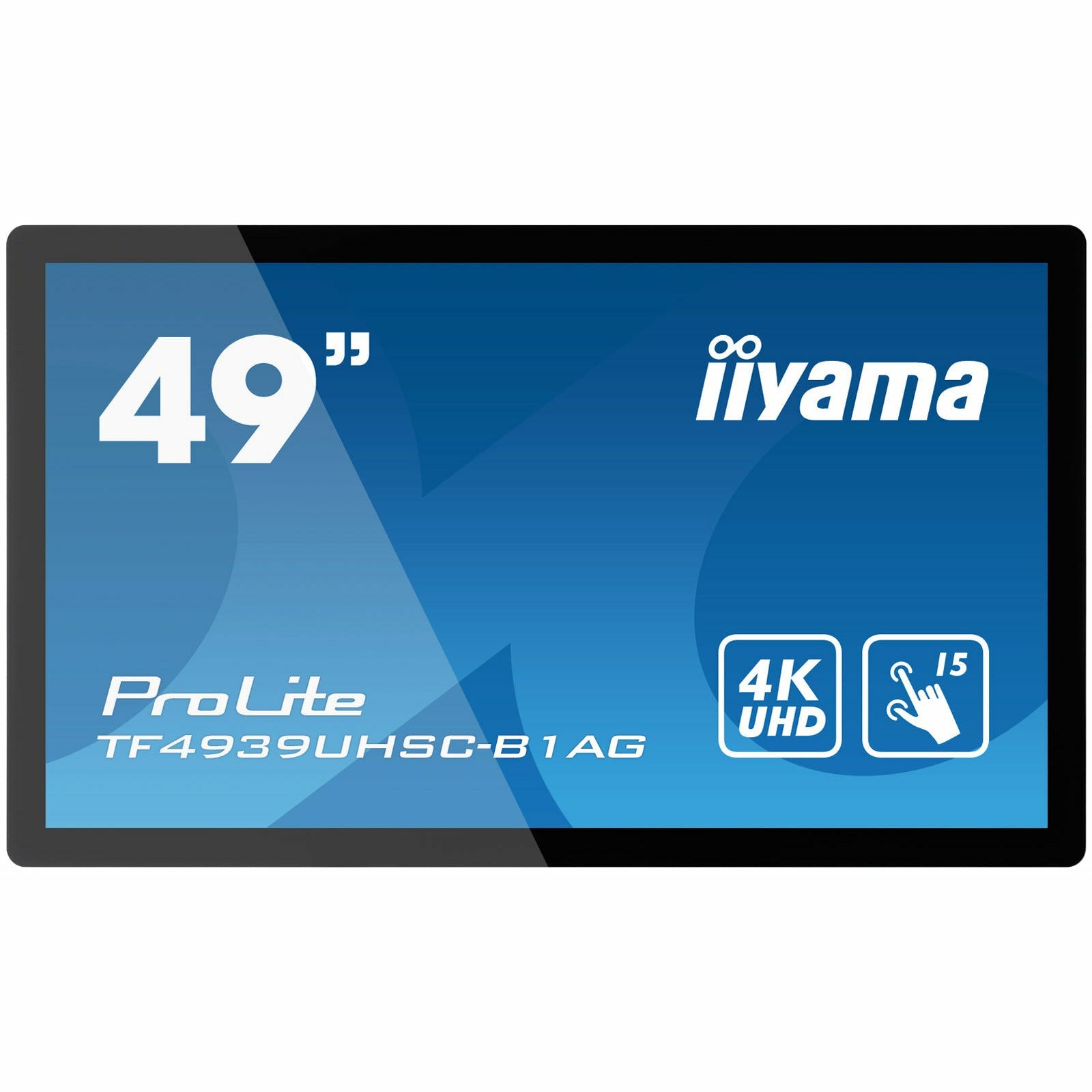 Steel Blue iiyama ProLite TF4939UHSC-B1AG 49" Open Frame IPS 15pt PCAP IPS 4K Touch Screen with Anti Glare