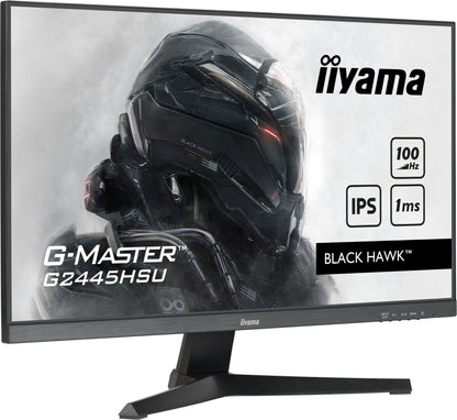 Light Gray iiyama G-MASTER G2445HSU-B1 24" Monitor with IPS Panel Technology and 1ms MPRT